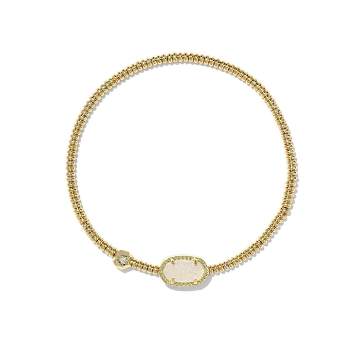 Kendra Scott Grayson Gold Stretch Bracelet in Irisdescent Drusy