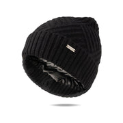 Diamond Knit Satin Lined Beanie