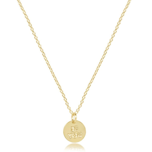 Enewton Girl 14" Necklace Gold - be you Small Gold Disc