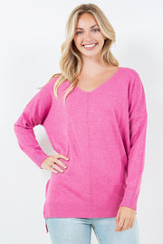 Perfect Sweater - Heathered Hot Pink