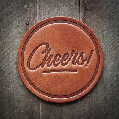 Cheers Leather Coaster