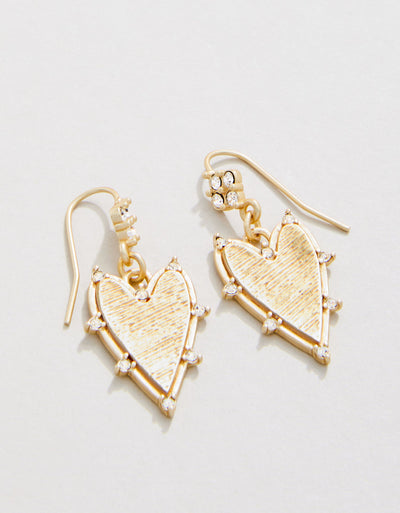 Spartina 449 Noble Heart Earrings Crystal