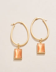 Spartina 449 Chateau Hoop Earrings in Optic Sunstone