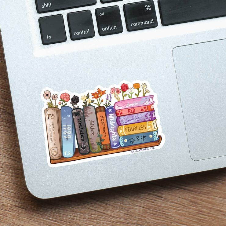 Taylor Eras Bookshelf Vinyl Sticker