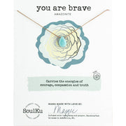 Soulku Luxe Amazonite Necklace for You are Brave