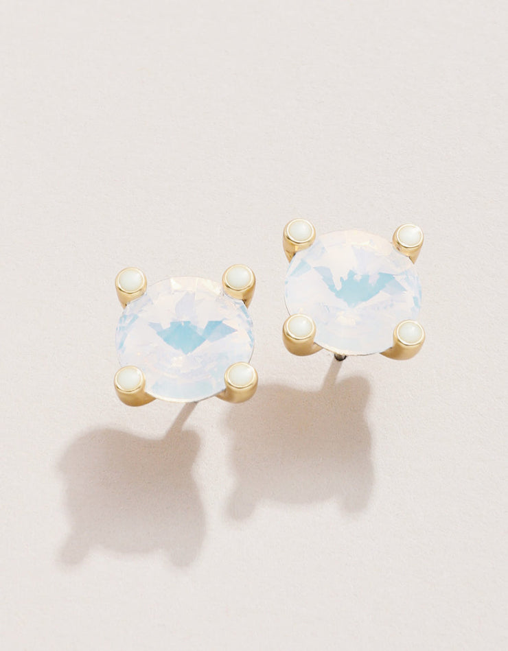 Spartina 449 Clara Stud Earrings White Opal