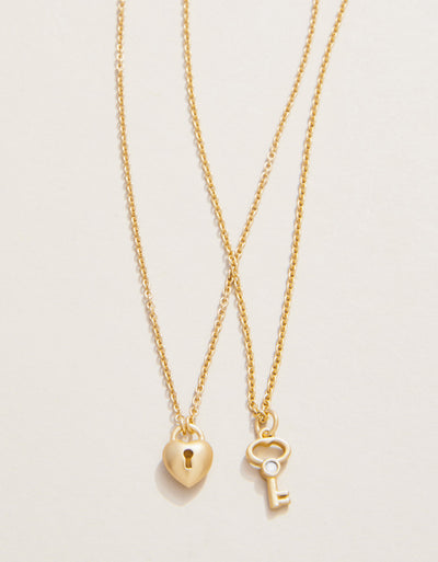 Spartina 449 Sea La Vie Best Friends/Heart Key 2 Piece Necklace Set