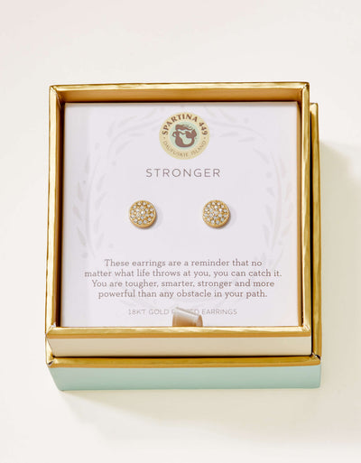 Spartina 449 Stronger Pave Disc Stud Earrings