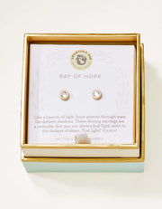 Spartina 449 Sea La Vie Ray of Hope/Gem Stud Earrings