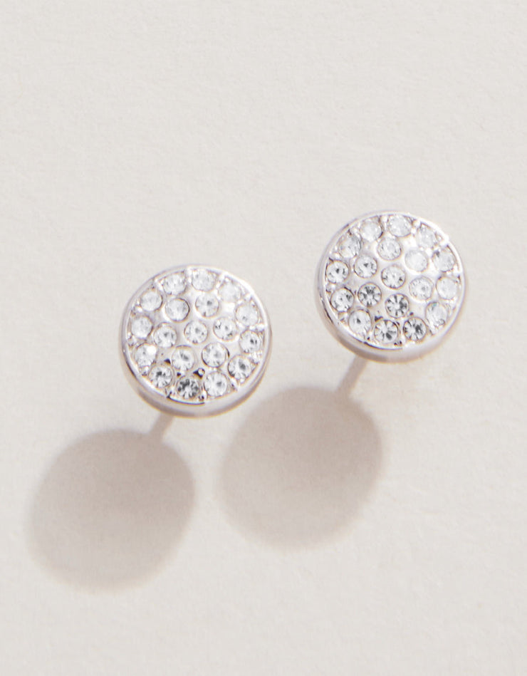 Spartina 449 Stronger Pave Disc Stud Earrings