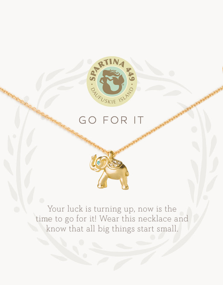 Go For It Elephant Necklace