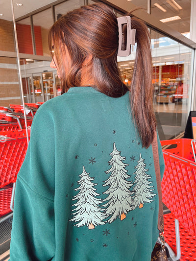 Sunkissed Coconut Christmas Tree Embroidered Sweatshirt