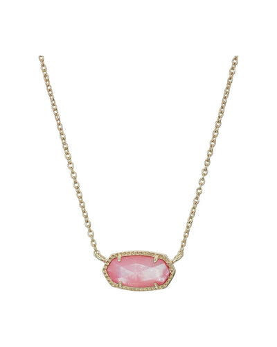 Kendra Scott Elisa Gold Pendant Necklace in Blush Ivory Mother of Pearl