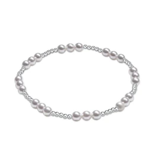 Enewton Classic Joy Pattern Sterling 4mm Bead Bracelet - Pearl