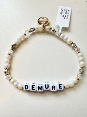 Little Words Project Demure Custom Bracelet