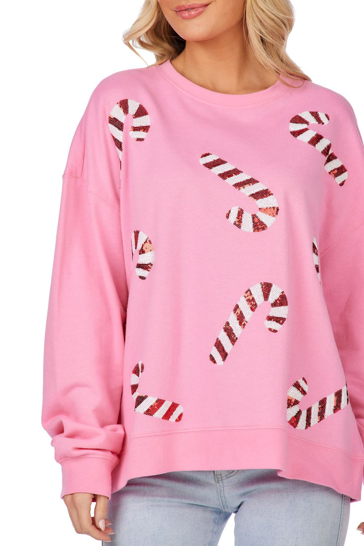 Candy Cane Sparkle Sweatshirt