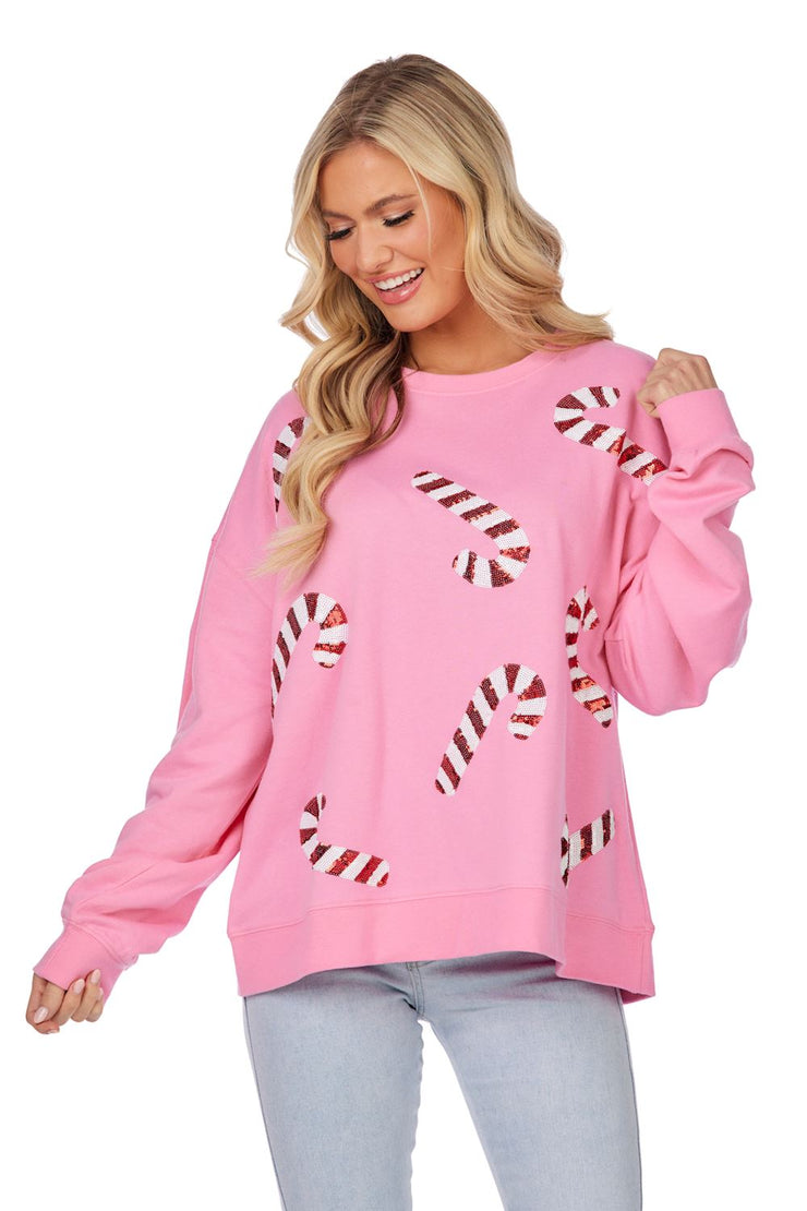 Candy Cane Sparkle Sweatshirt