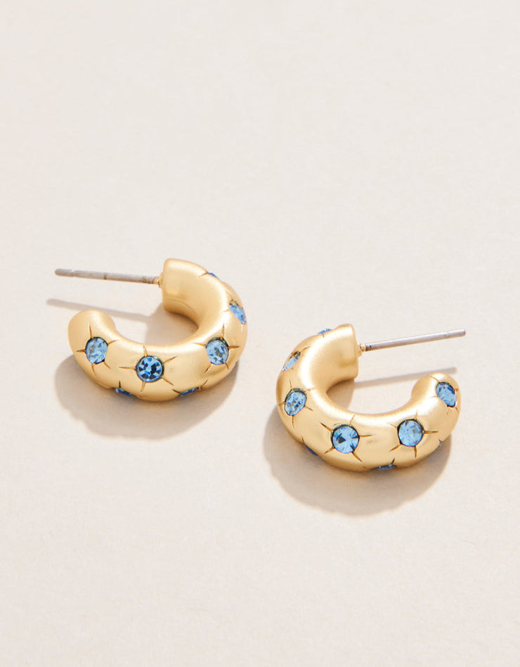 Spartina 449 Chubby Hoop Earrings Blue