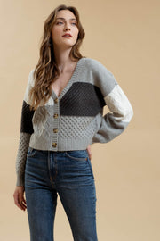 Cozy  Patchwork  Cardigan