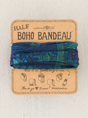 Indigo Patchwork Half Boho Bandeau