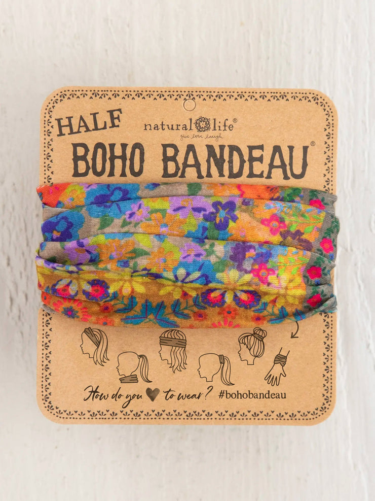 Folk Flower Patchwork Half Boho Bandeau