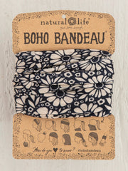 Natural Life Black & White Daisies Boho Bandeau