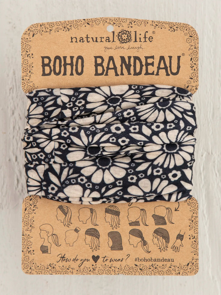 Natural Life Black & White Daisies Boho Bandeau