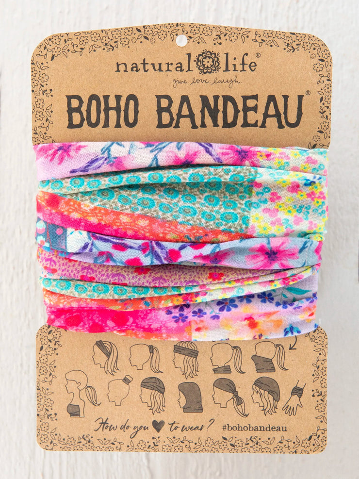 Natural Life Pink Watercolor Patchwork Boho Bandeau