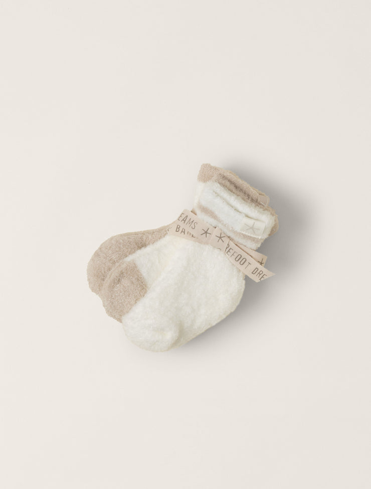 Barefoot Dreams CozyChic Lite Infant 3 Pack Sock Set