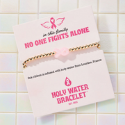 Holy Water Pink Ribbon Awareness Bracelet