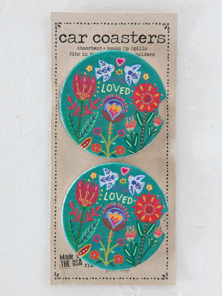 Loved Car Coaster Set of 2