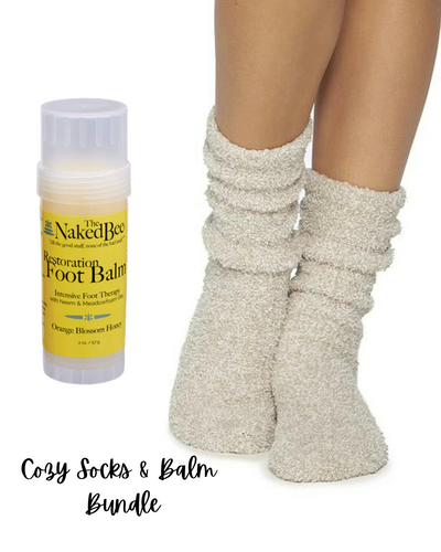 Cozy Barefoot Dreams Socks & Foot Balm Bundle