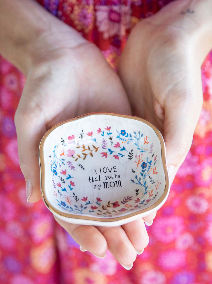 Antiqued Trinket Bowl Mom