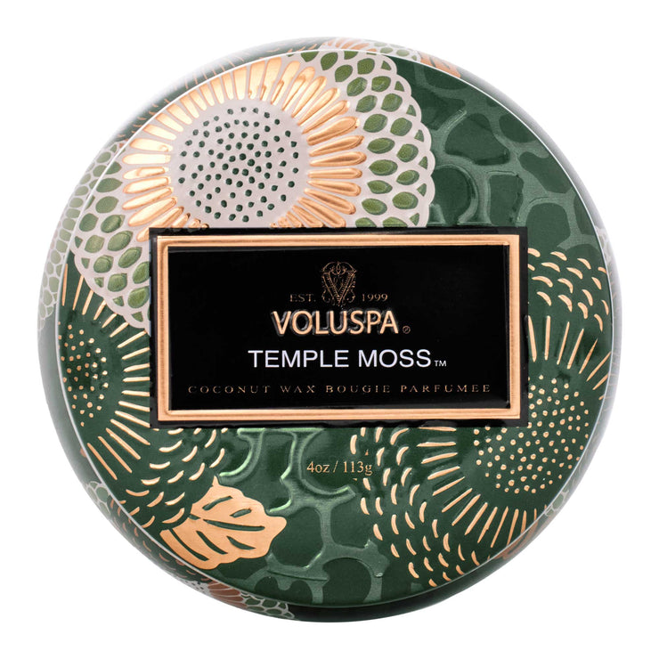 Voluspa Temple Moss Mini Tin Candle