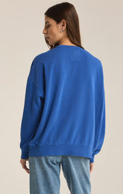 Z Supply Apres Sunday Sweatshirt in Palace Blue