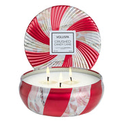 Voluspa Crushed Candy Cane 3 Wick Tin Candle