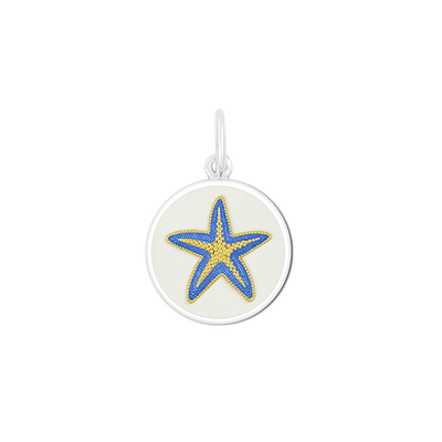 Lola Starfish Pendant - Periwinkle with Gold Center