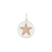 Lola Starfish Pendant - Pink with Gold Center