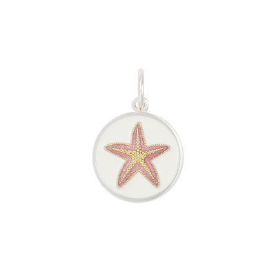 Lola Starfish Pendant - Pink with Gold Center