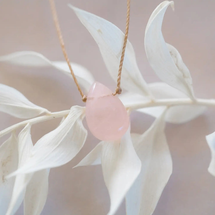 Soulku Rose Quartz Necklace for Love