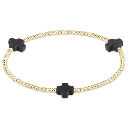 Enewton Signature 2mm Cross Bracelet Charcoal