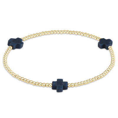 Enewton Signature 2mm Cross Bracelet Navy