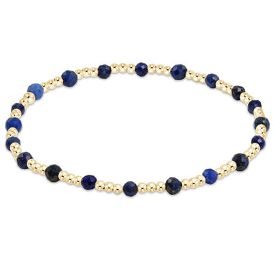 Enewton Gold Sincerity Pattern 3mm Bead Bracelet - Lapis