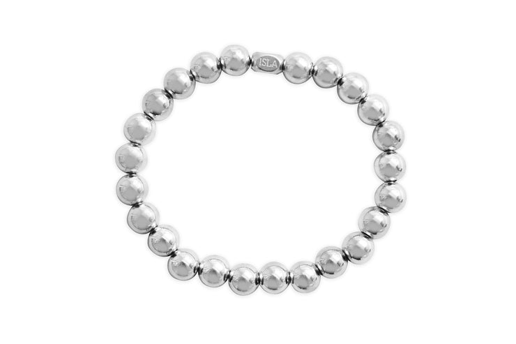 Isla Waterproof Silver 24/7 Stretch 8mm Bracelet