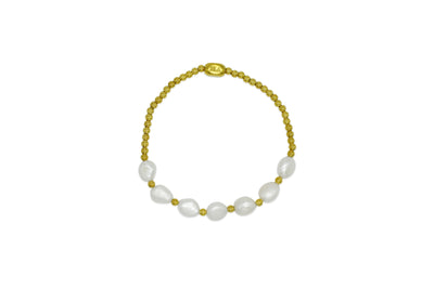 Isla Waterproof Meet Me Halfway Gold Pearl  Bracelet