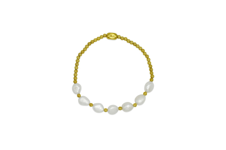 Isla Waterproof Meet Me Halfway Gold Pearl  Bracelet