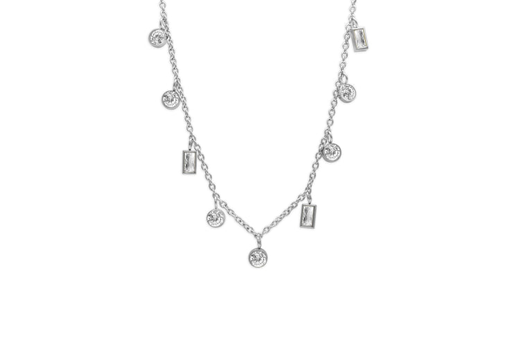 Waterproof Anacapri Necklace - Clear CZ