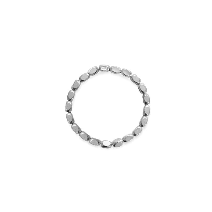 Isla Waterproof Silver Block Party 5mm Bracelet