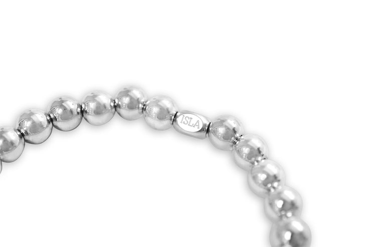 Isla Waterproof Silver 24/7 Stretch 6mm Bracelet