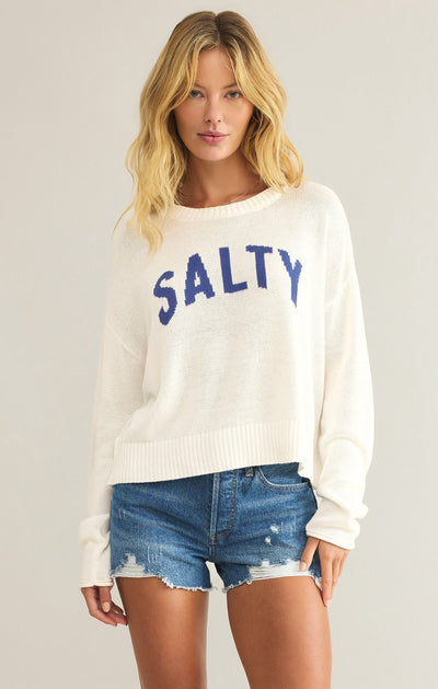 Z Supply Sienna Salty Sweater in Riviera